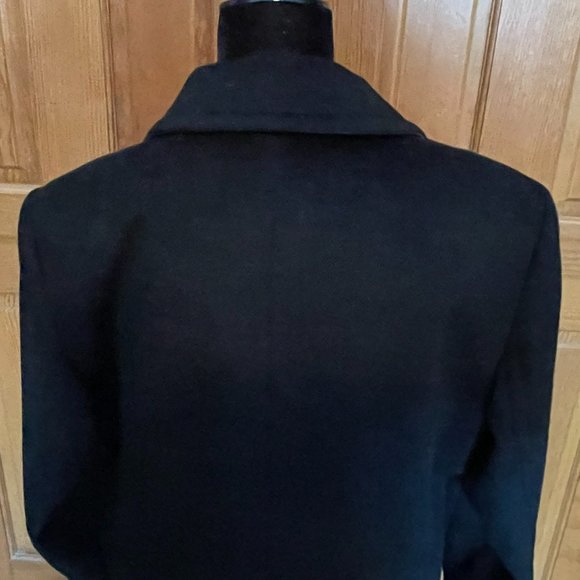 Jones New York Collection Classic Pea Coat EUC Sz 12 Black - Picture 9 of 12